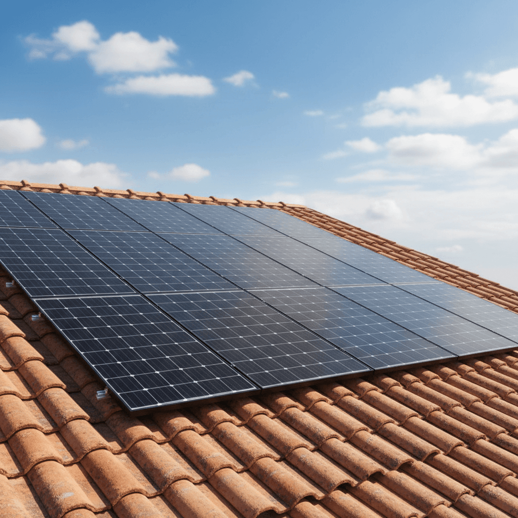 Instalación de placas solares fotovoltaicas en tejado